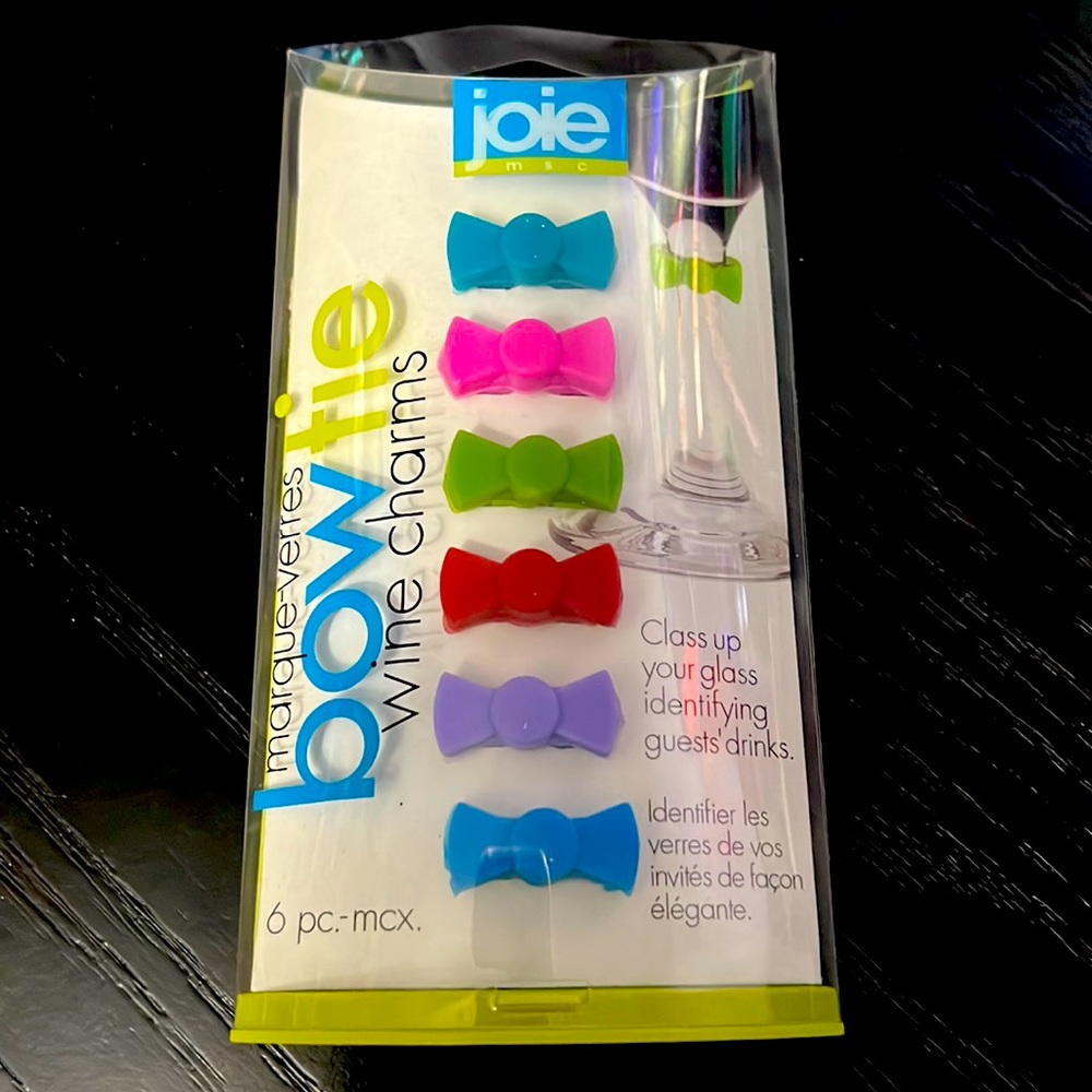 Joie | Bow Tie Wine Charms | Set of 6 | NWT